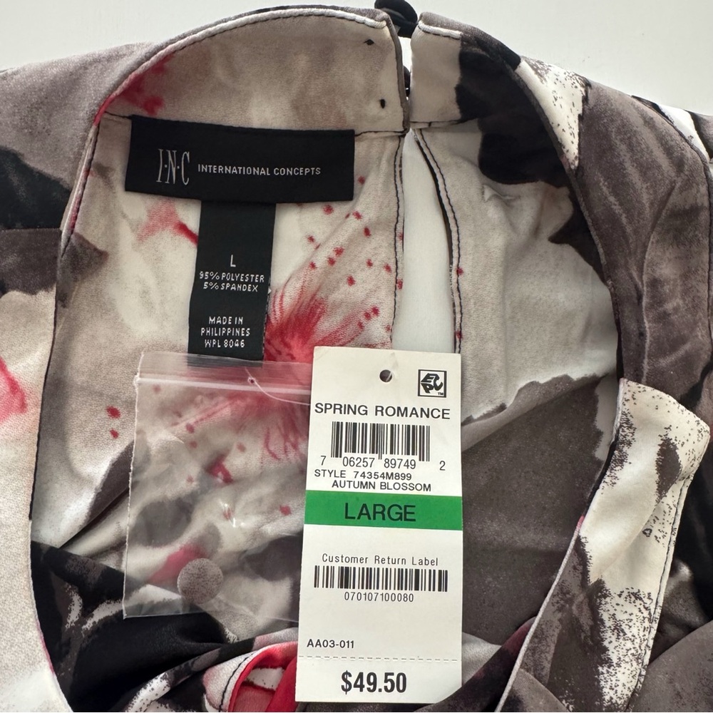 INC International Concepts Floral Sleeveless Top - Picture 7 of 7